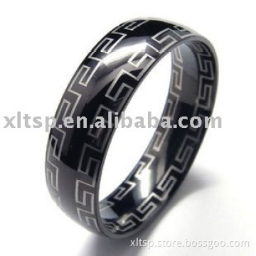 2011 top-sale new Black plating ring Titanium Ring stainless steel